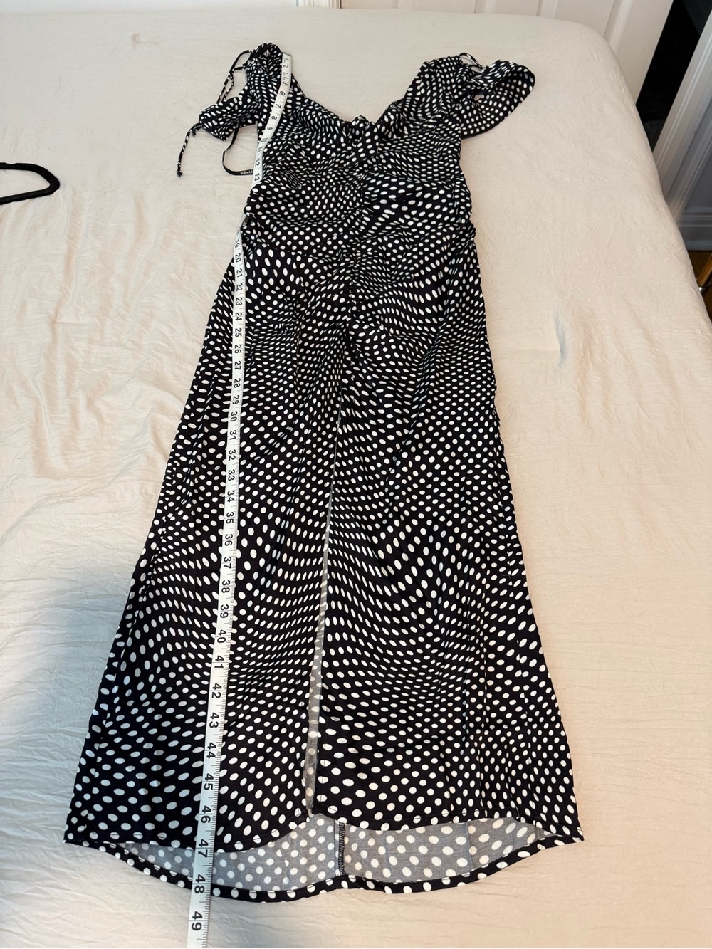For Love & Lemons Beth Midi Dress - Black & White Polka Dot NWT SZ S - Picture 11 of 11